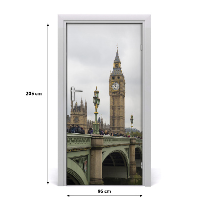 Self-adhesive door wallpaper Big ben london