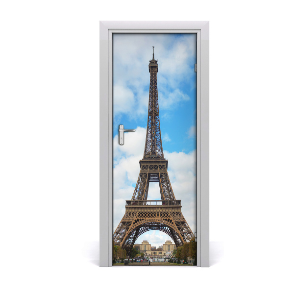 Self-adhesive door wallpaper Eiffel tower