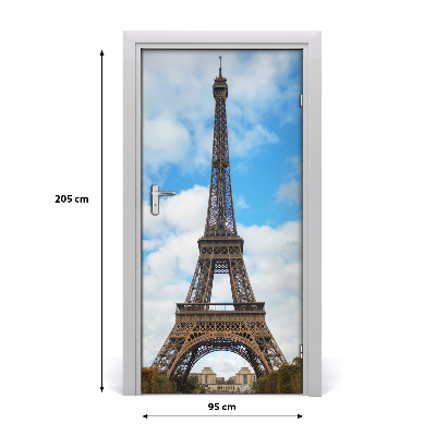 Self-adhesive door wallpaper Eiffel tower