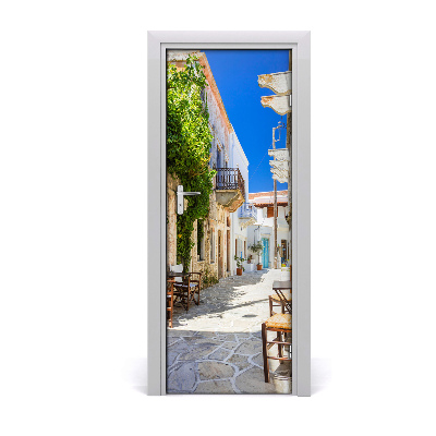 Self-adhesive door wallpaper Naxos island greece