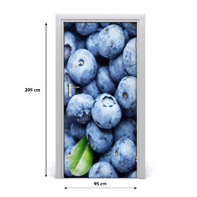 Self-adhesive door sticker Blueberries