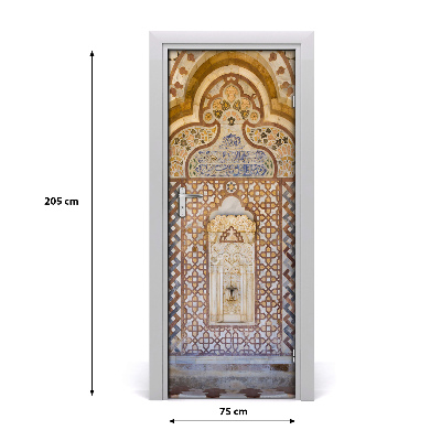 Self-adhesive door wallpaper Lebanon palace