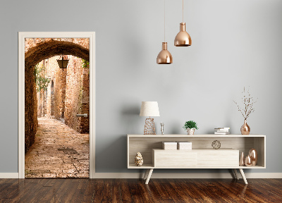 Self-adhesive door wallpaper Historic street