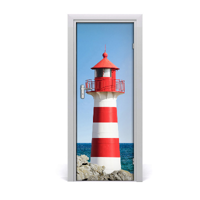 Self-adhesive door sticker Lighthouse