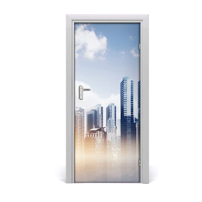 Self-adhesive door sticker Skyscrapers