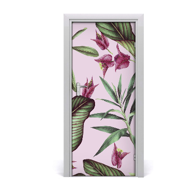 Self-adhesive door veneer Hawaiian pattern