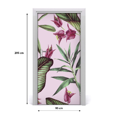 Self-adhesive door veneer Hawaiian pattern