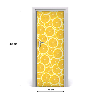 Self-adhesive door sticker Lemons