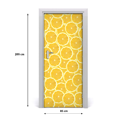 Self-adhesive door sticker Lemons