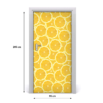 Self-adhesive door sticker Lemons