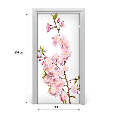 Self-adhesive door veneer Cherry blossoms