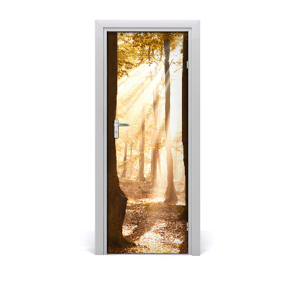 Self-adhesive door sticker Autumn forest