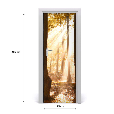 Self-adhesive door sticker Autumn forest