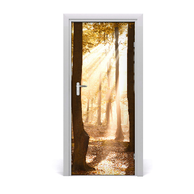 Self-adhesive door sticker Autumn forest