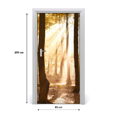 Self-adhesive door sticker Autumn forest