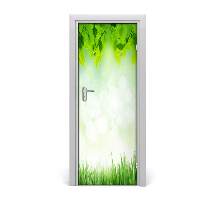 Door adhesive Leaves and grass