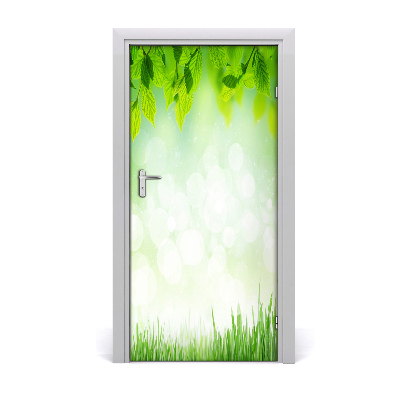 Door adhesive Leaves and grass