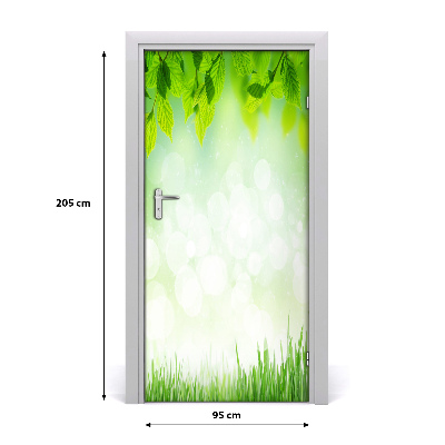 Door adhesive Leaves and grass