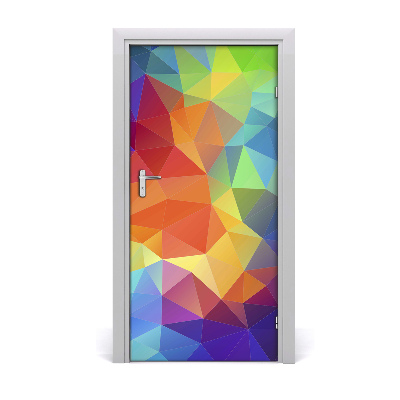 Self-adhesive door sticker Abstraction triangles