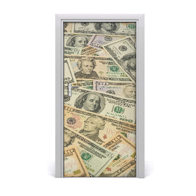 Door wallpaper Dollar banknotes