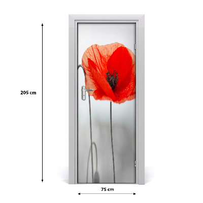 Door adhesive Field poppies