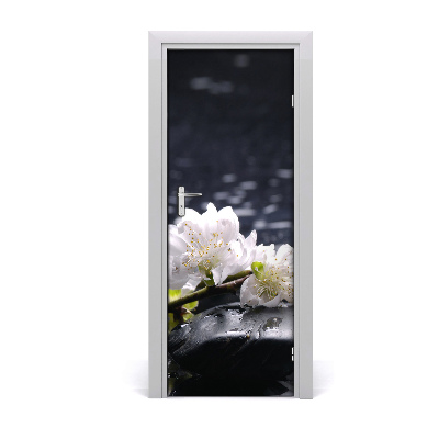 Door adhesive Flowers stones