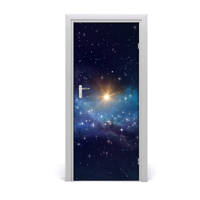 Self-adhesive door wallpaper Starry sky