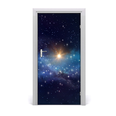 Self-adhesive door wallpaper Starry sky