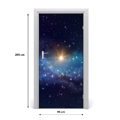 Self-adhesive door wallpaper Starry sky