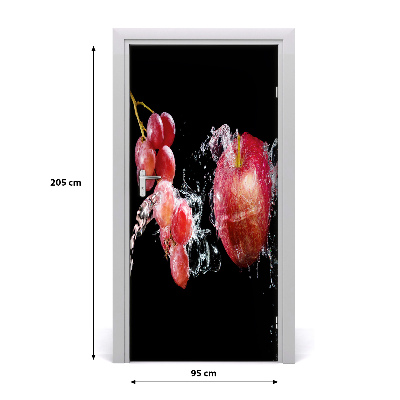 Self-adhesive door sticker Fruits