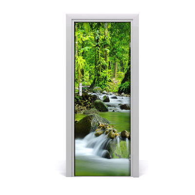 Self-adhesive door sticker Mountain stream