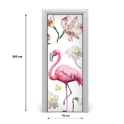 Self-adhesive door sticker Tropical collection