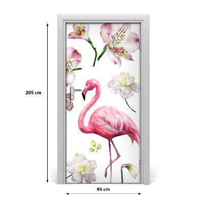 Self-adhesive door sticker Tropical collection