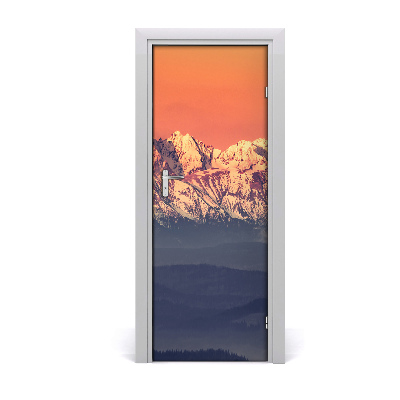 Self-adhesive door sticker Panorama of the tatra mountains