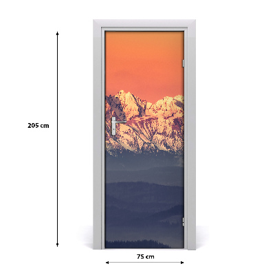 Self-adhesive door sticker Panorama of the tatra mountains