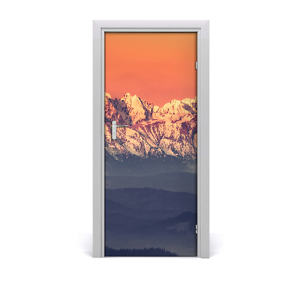 Self-adhesive door sticker Panorama of the tatra mountains