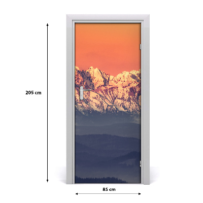 Self-adhesive door sticker Panorama of the tatra mountains