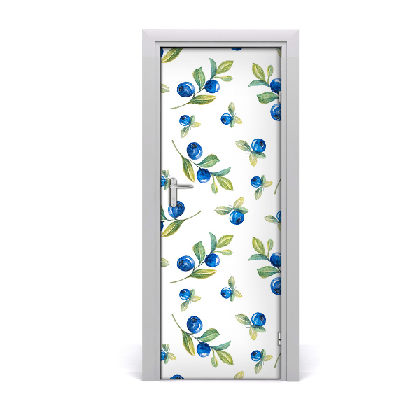 Self-adhesive door sticker Blueberries