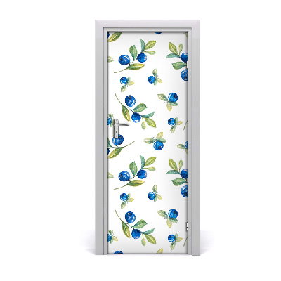 Self-adhesive door sticker Blueberries