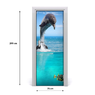 Self-adhesive door sticker Underwater world