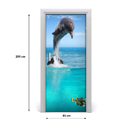 Self-adhesive door sticker Underwater world