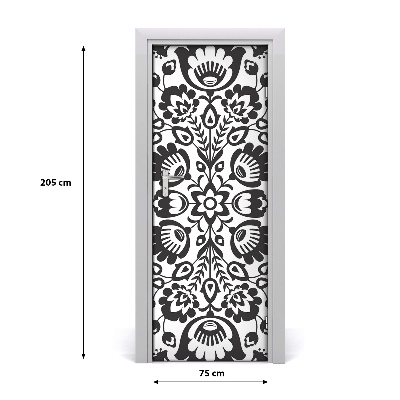 Self-adhesive door sticker Wall folk pattern