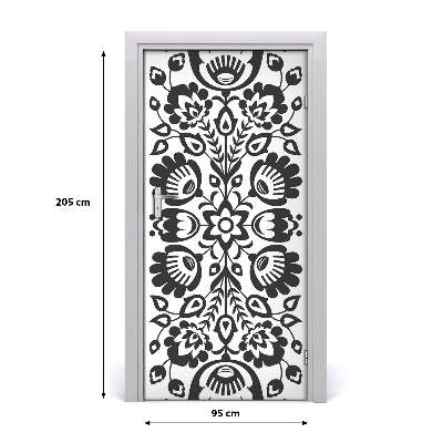 Self-adhesive door sticker Wall folk pattern