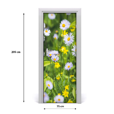 Self-adhesive door veneer Daisies