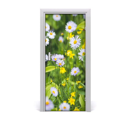 Self-adhesive door veneer Daisies