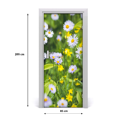 Self-adhesive door veneer Daisies