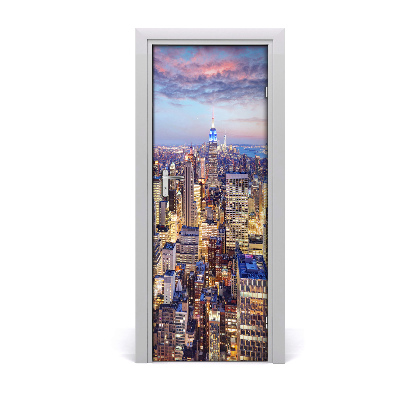 Self-adhesive door wallpaper New york