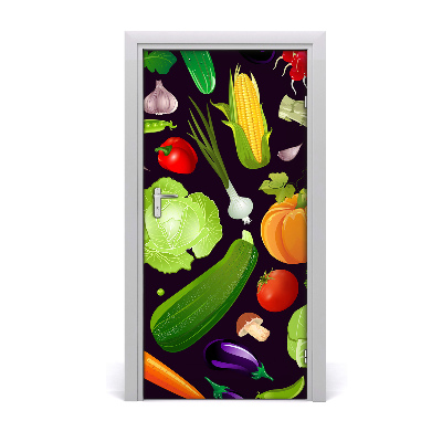 Self-adhesive door sticker Vegetables