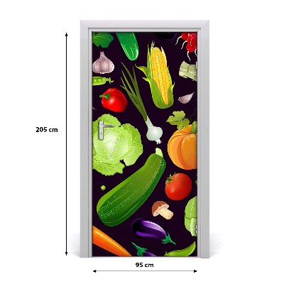 Self-adhesive door sticker Vegetables