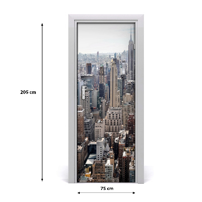 Self-adhesive door wallpaper New york